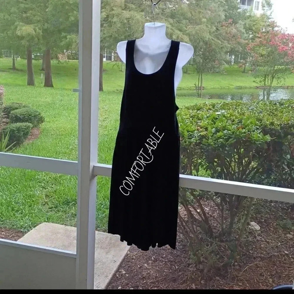 💙🌹Black cotton dress with buttons - Picture 3 of 16